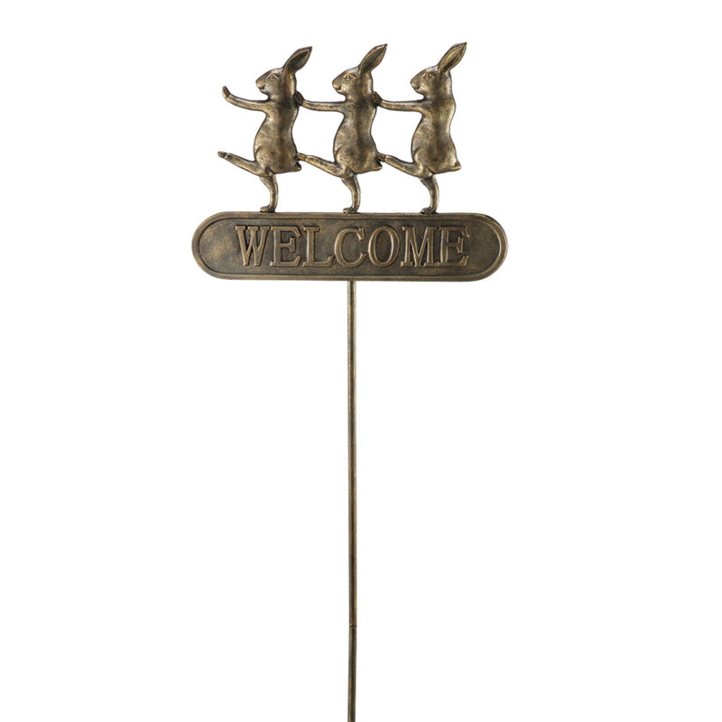 Parading Bunnies Welcome Sign on Stake by San Pacific International/SPI Home
