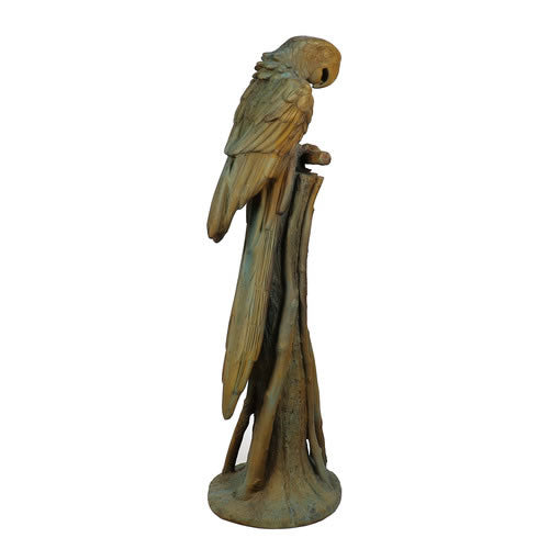 Macaw Parrot on Perch Statue