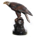 Perched Eagle Looking Out- Bronze Statue