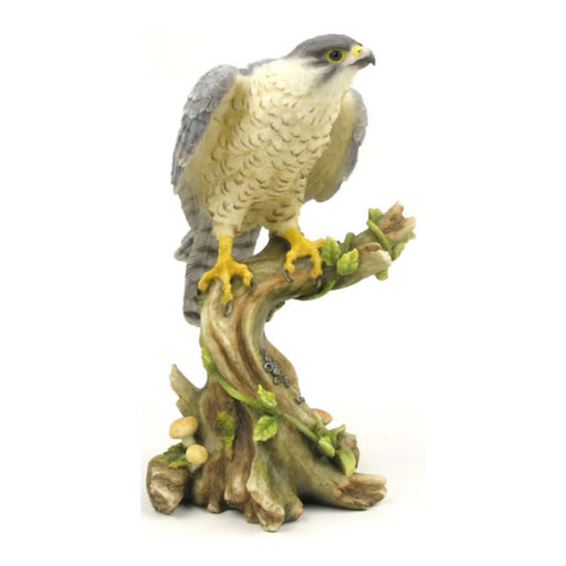 Peregrine Falcon-Painted Bird Statue