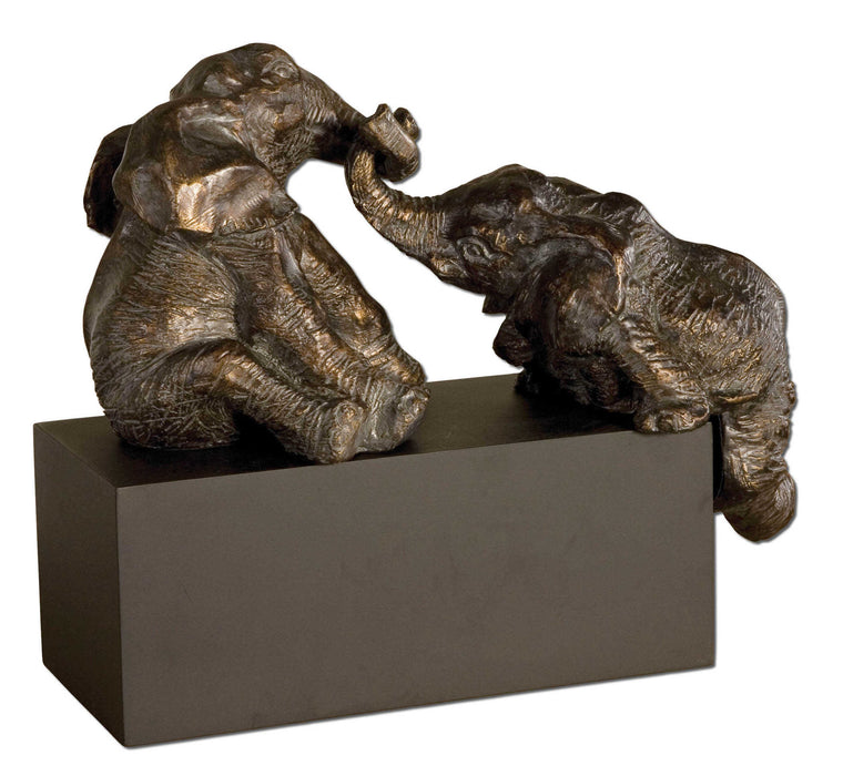 Playful Pachyderms Statue
