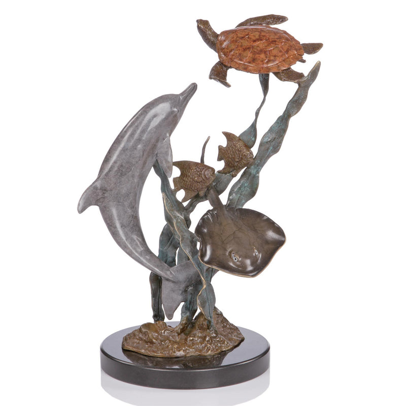 Playground Pals Dolphin and Turtle Sculpture by San Pacific International/SPI Home