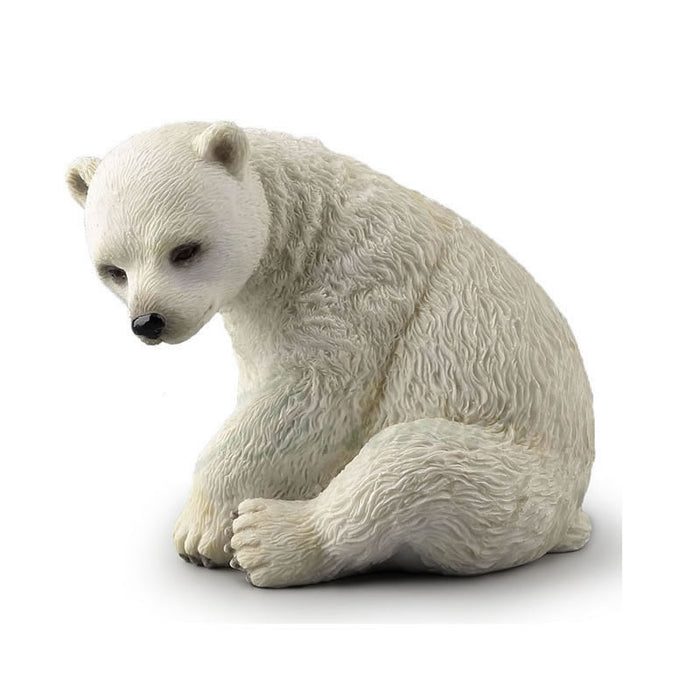 Polar Bear Cub Sitting Figurine