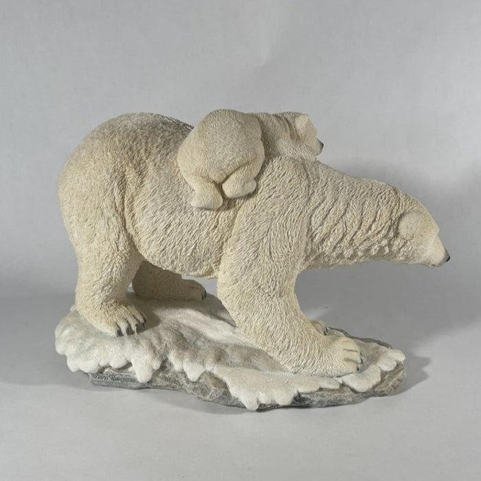 polar bear and cub statue