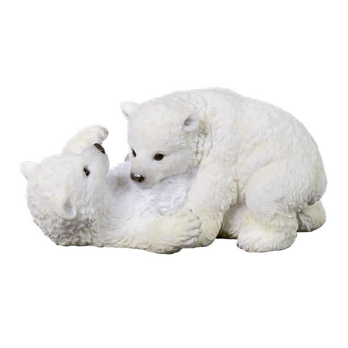 Polar Bear Cubs Playing Figurine