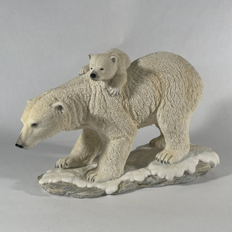 Polar Bear and Cub Statue