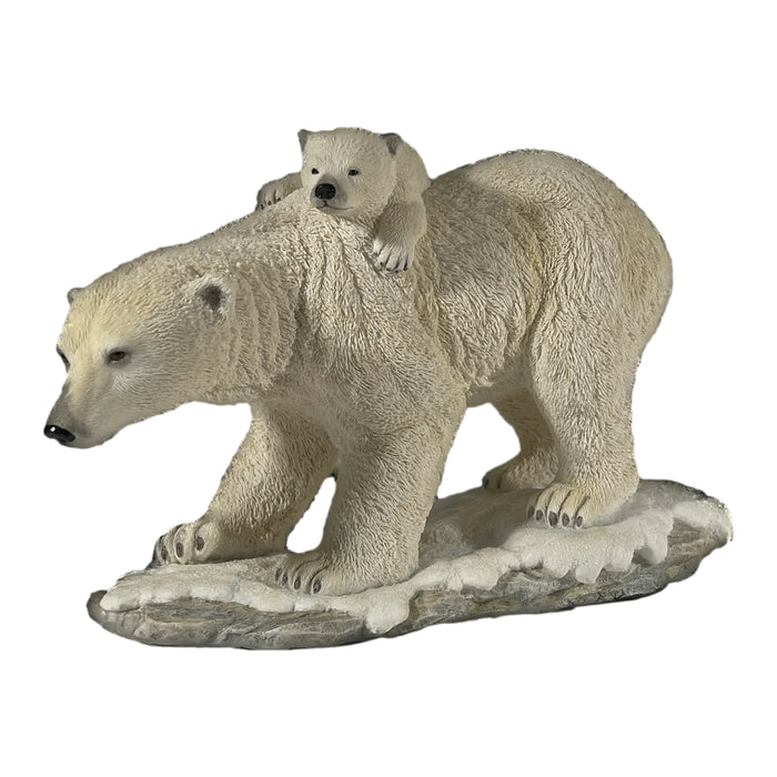 Polar Bear and Cub Statue