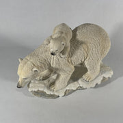polar bear and cub statue