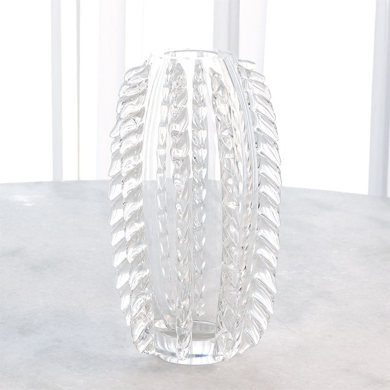 Polish Art Glass Vase Fringe Vase