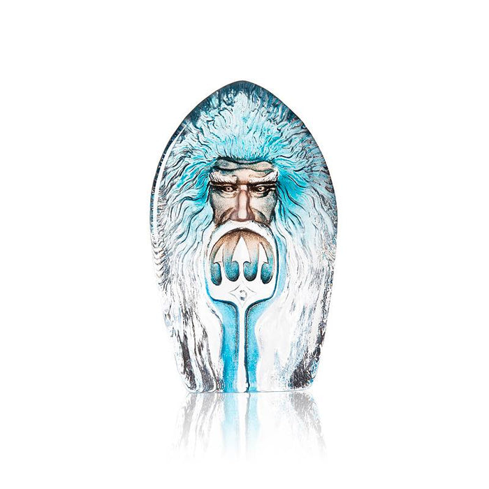 Poseidon Crystal Masq Sculpture by Mats Jonasson
