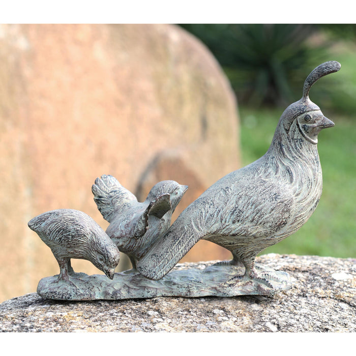 Quail Family Garden Statue by San Pacific International/SPI Home