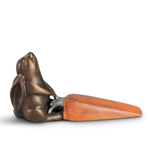 Rabbit and Carrot Doorstop- Aluminum by San Pacific International/SPI Home