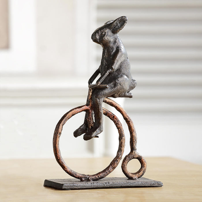 Rabbit on Antique Bicycle Statue by San Pacific International/SPI Home