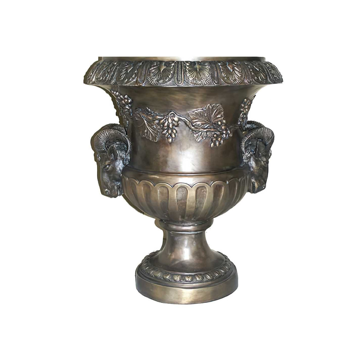 Bronze Ram Head Urn — AllSculptures