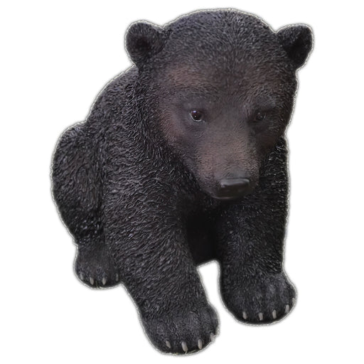 Realistic Black Bear Cub Statue- 17.25 inch