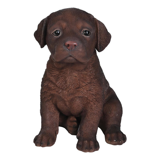 Realistic Chocolate Labrador Puppy Statue