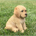 Realistic Golden Retriever Puppy Statue- Outdoor- Side View