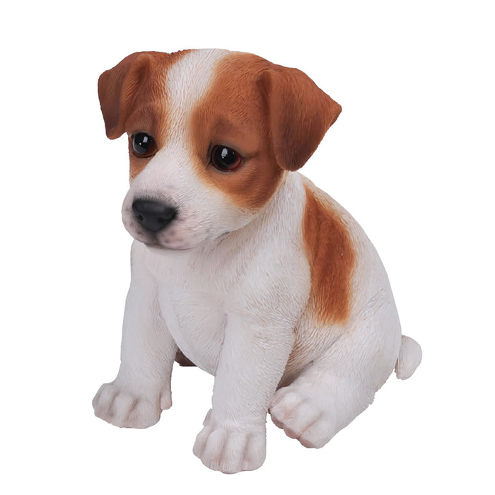 Realistic Jack Russell Terrier Puppy Statue