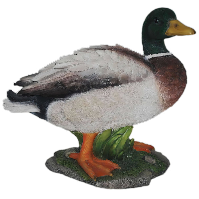 Realistic Mallard Duck Statue- 12.5 inch