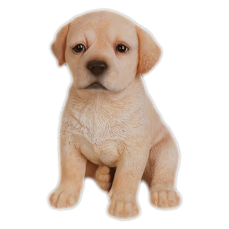 Realistic Yellow Labrador Retriever Puppy Statue
