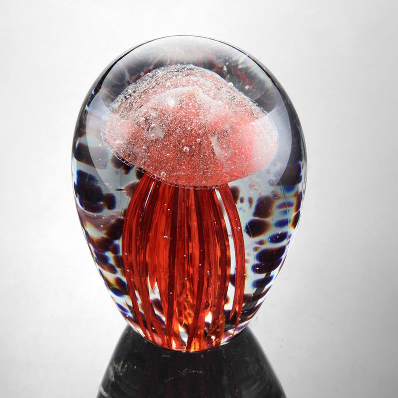 Red Glass Jellyfish Figurine - Glow in the Dark by San Pacific International/SPI Home