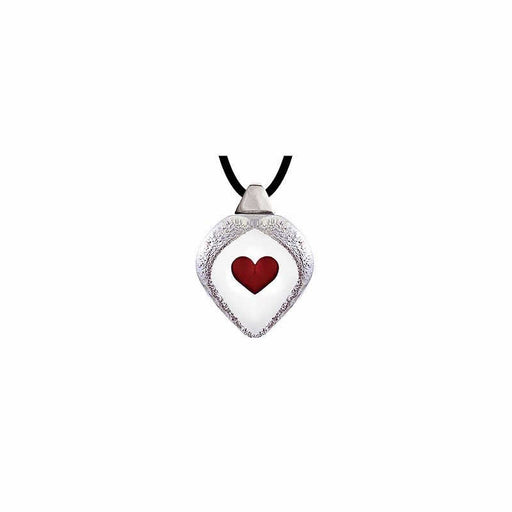 Red Heart Crystal Necklace, Small by Mats Jonasson