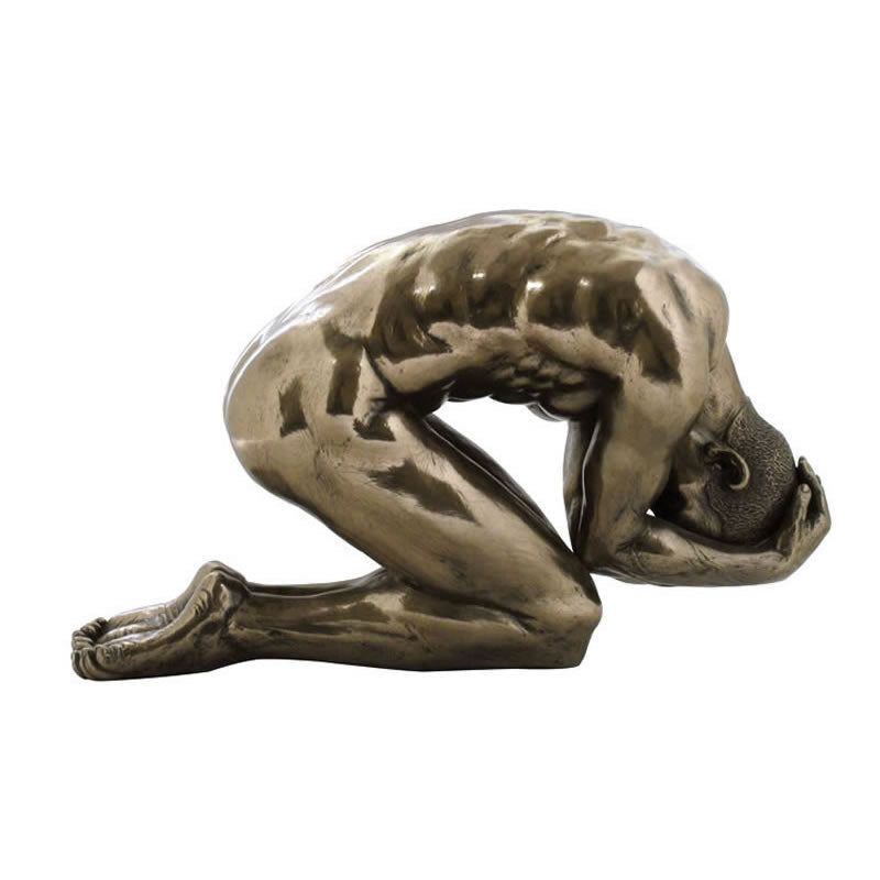 Restoration- Bronze Male Nude Statue- 9.5 Inch