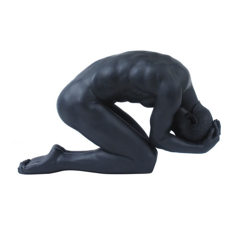 Restoration- Male Nude Statue- Black/Matte