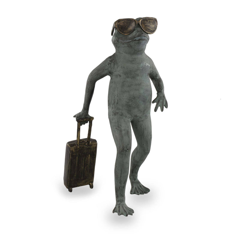 Roadtrip Traveling Frog Garden Sculpture