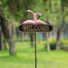 Romantic Flamingos Welcome Sign for Garden by San Pacific International/SPI Home