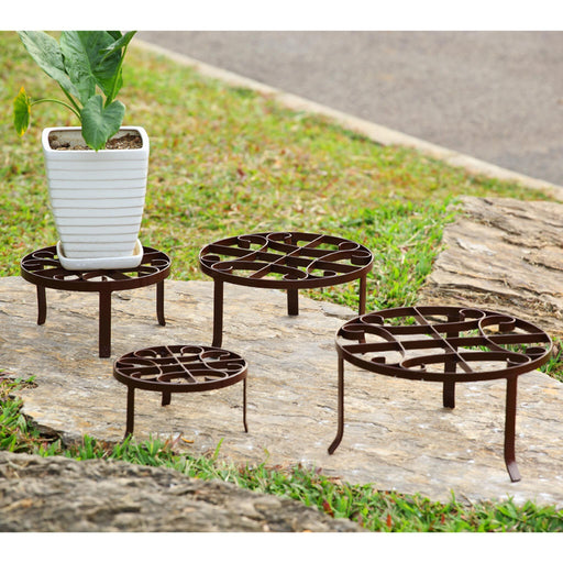 short indoor plant stands Round Nested Plant Stands, Set of 4 by San Pacific International/SPI Home — AllSculptures