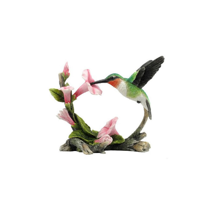 Ruby-Throated Hummingbird Figurine