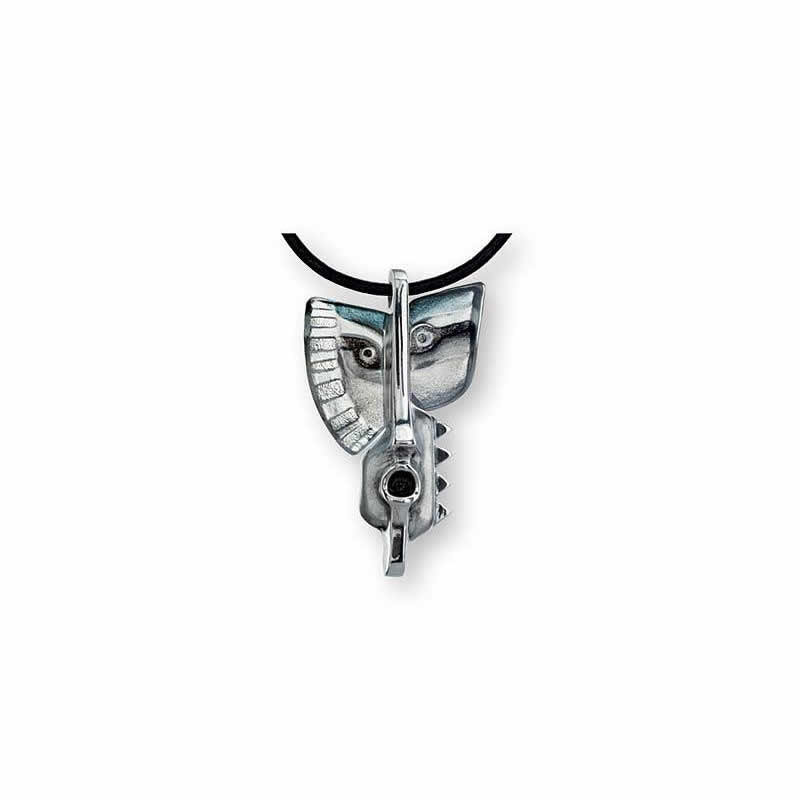 Rurik Crystal Mask Necklace, Blue/Gray by Mats Jonasson