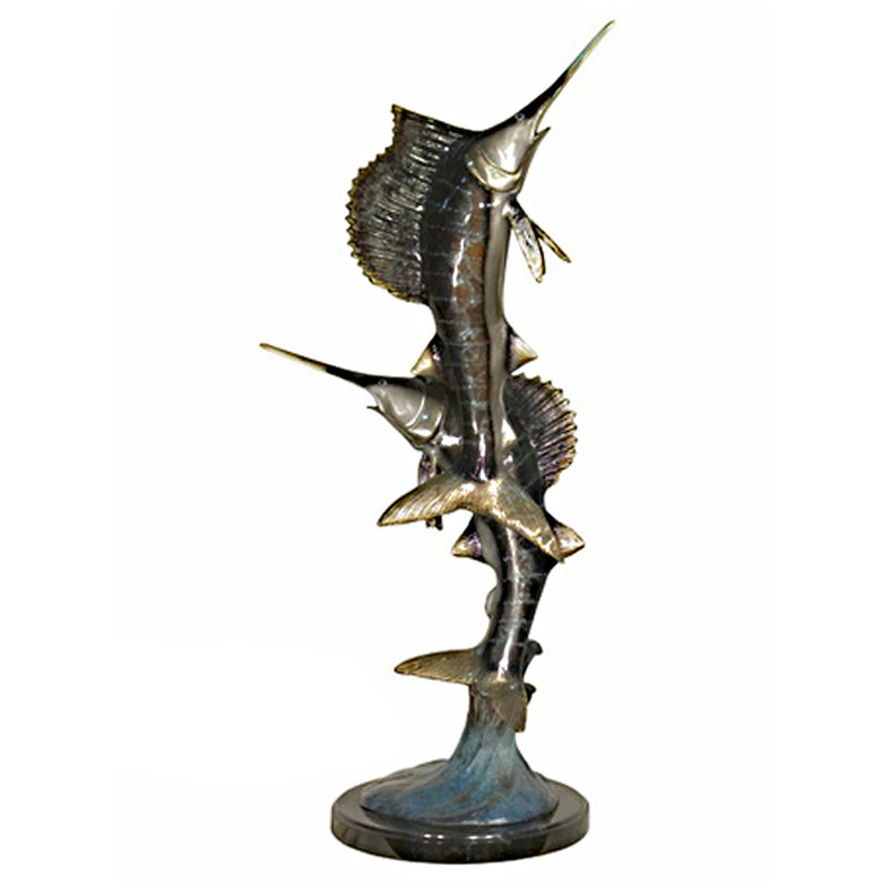 Sailfish Sculpture-Nickel Finish