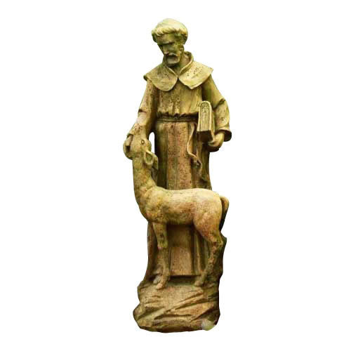 Saint Francis with Deer Statue