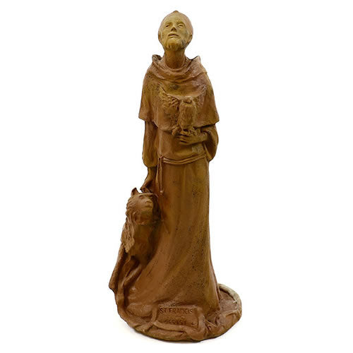 Saint Francis with Wolf Garden Statue
