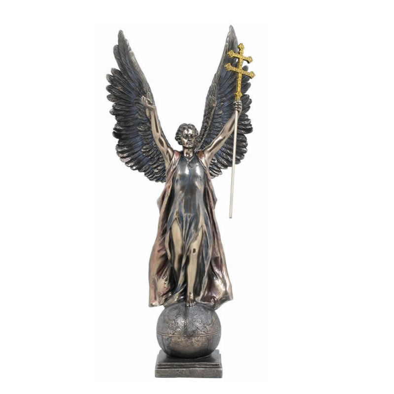 Saint Michael on Globe Sculpture