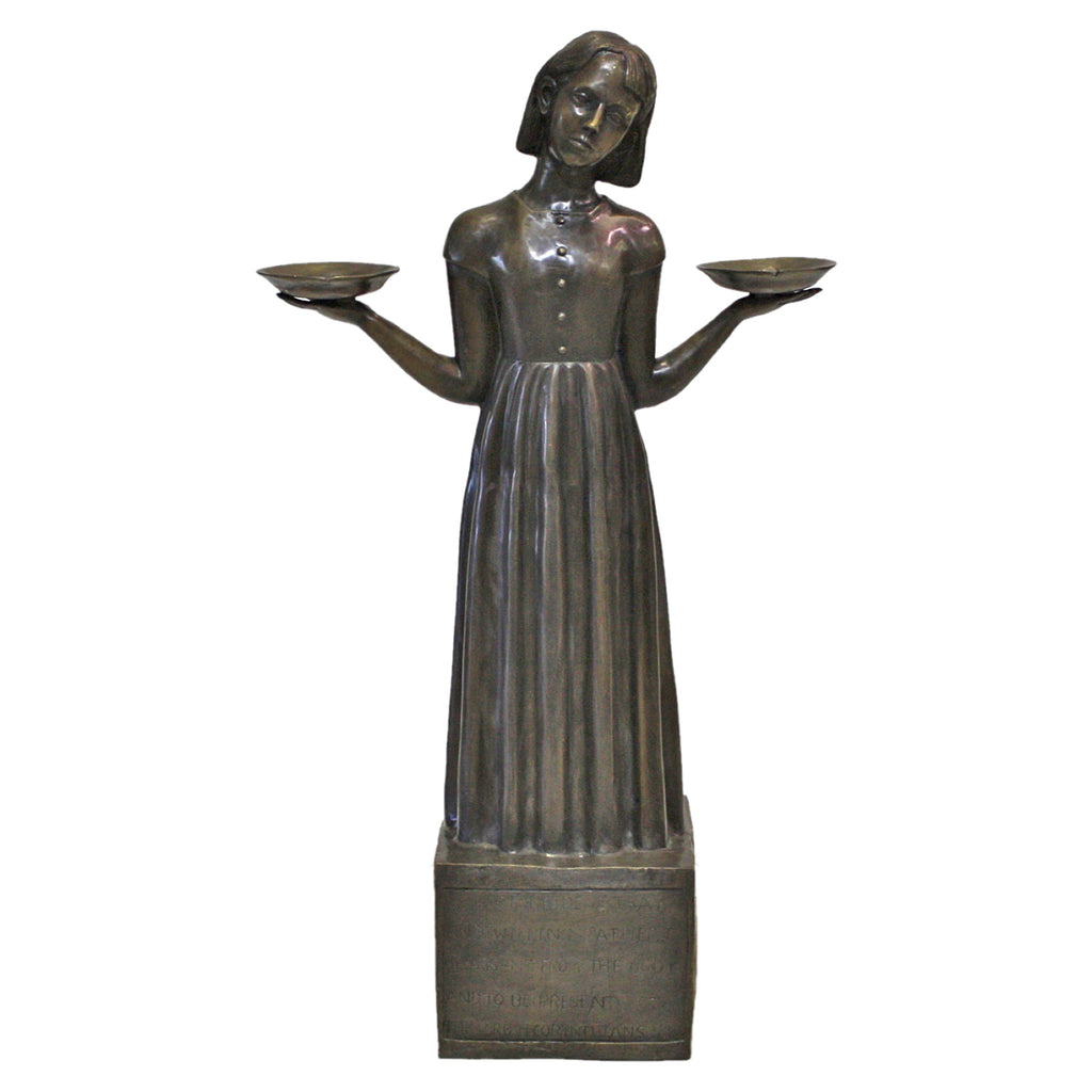 aubaho Statue Table Cloche Femme de Bronze Sculpture Figurine 14cm