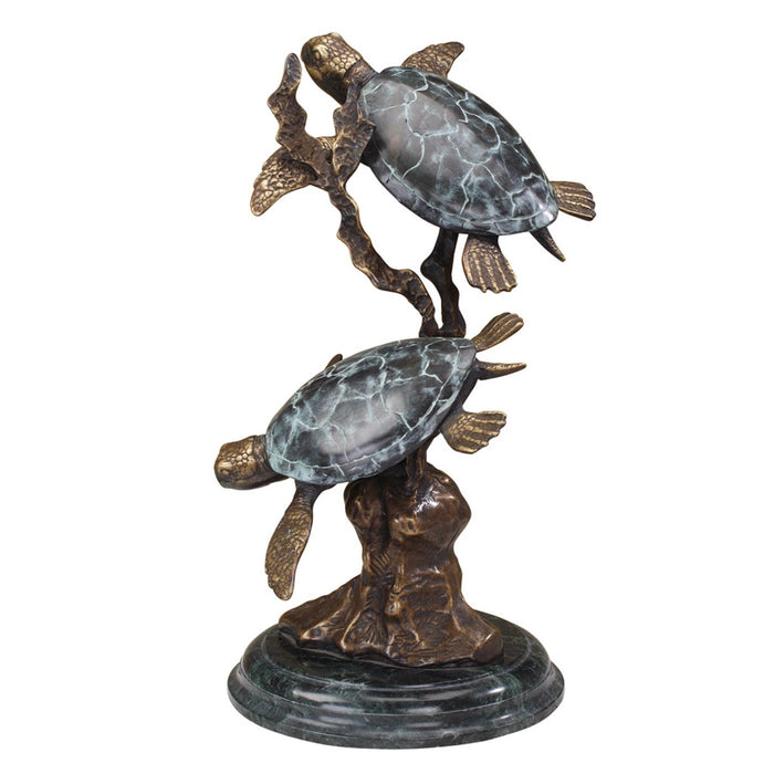 Sea Turtle Duet Sculpture- 15.5 Inch by San Pacific International/SPI Home