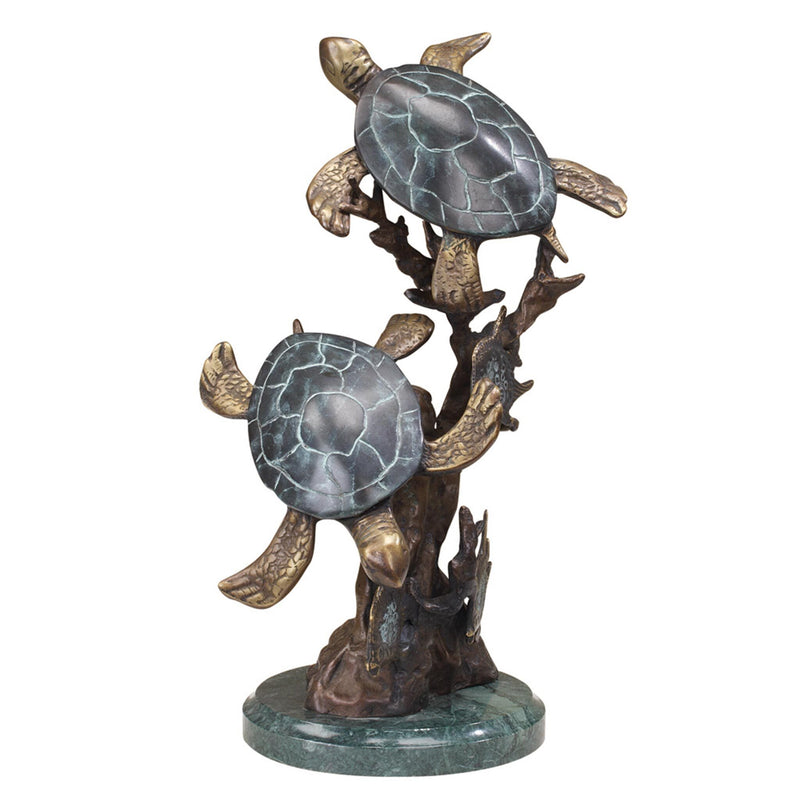 Sea Turtle Duet Sculpture- 11.5 Inch by San Pacific International/SPI Home