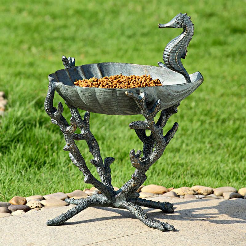 Seahorse Birdbath - Birdfeeder by San Pacific International/SPI Home