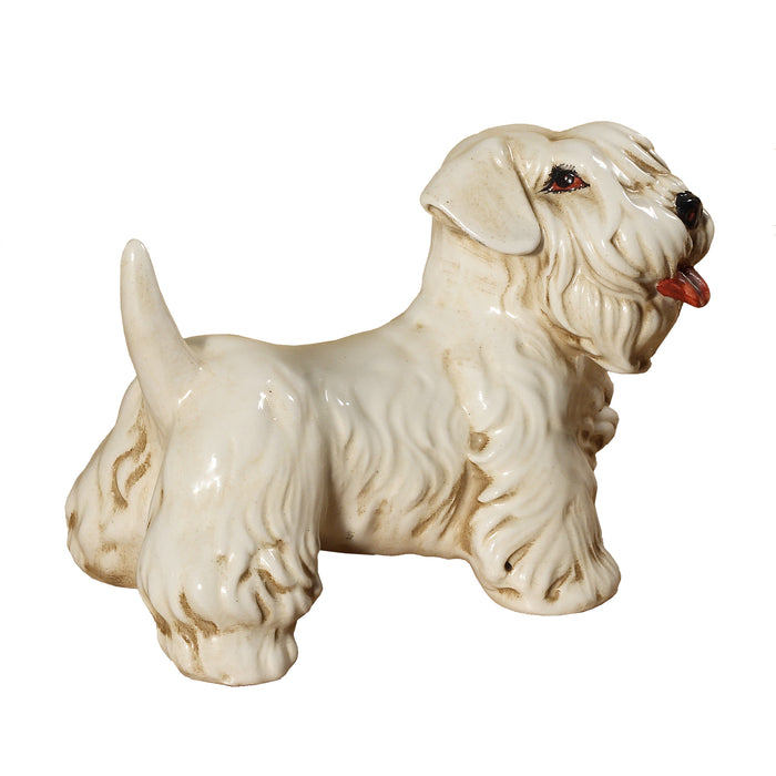 Sealyham Terrier Puppy Sculpture- Italian Ceramic