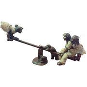 Seesaw Fun Time- Bronze Kids Sculpture
