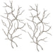 Silver Branches Wall Art Set of 2