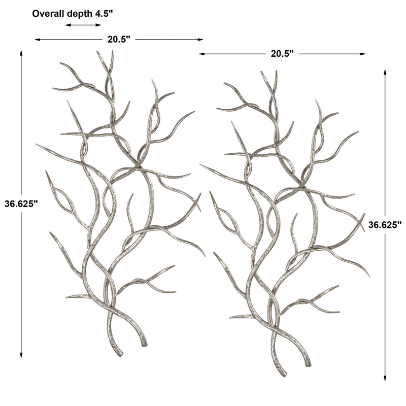 Silver Branches Wall Art
