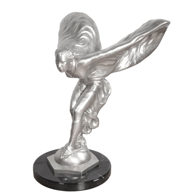 Silver Spirit of Ecstasy Sculpture-29"H