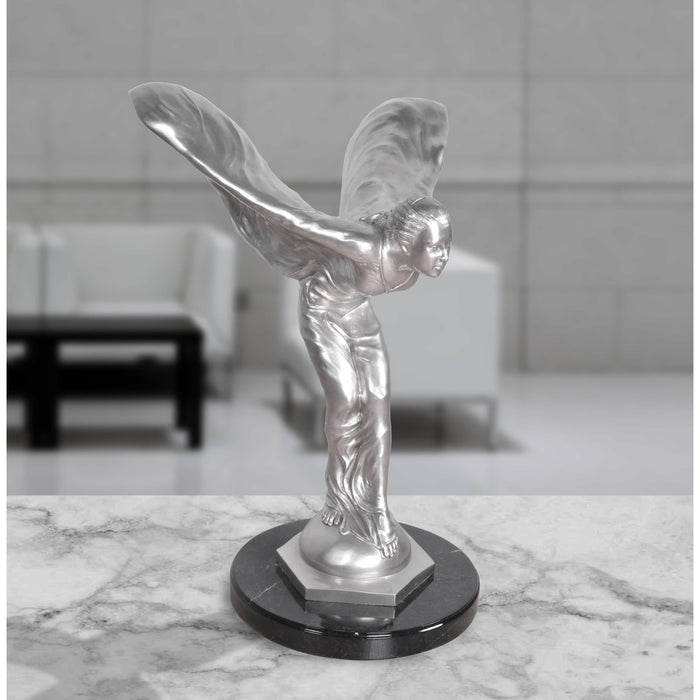 Silver Spirit of Ecstasy Sculpture-29"H