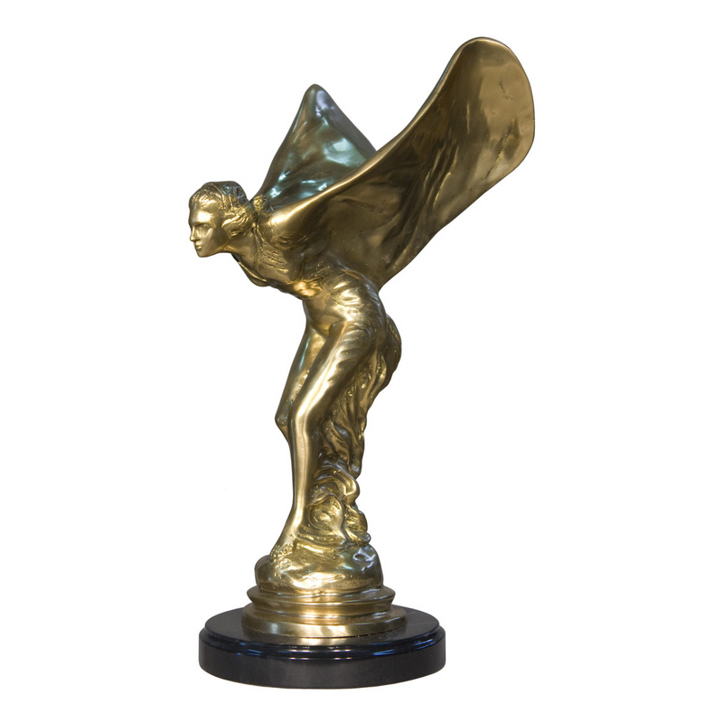 Silver Spirit of Ecstasy Tabletop Sculpture-14"H
