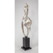Silvery Flame Modern Floor Sculpture by Artmax - Angle View