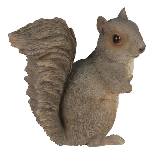 Sitting Grey Squirrel Statue- 7.5 inch